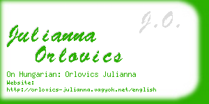 julianna orlovics business card